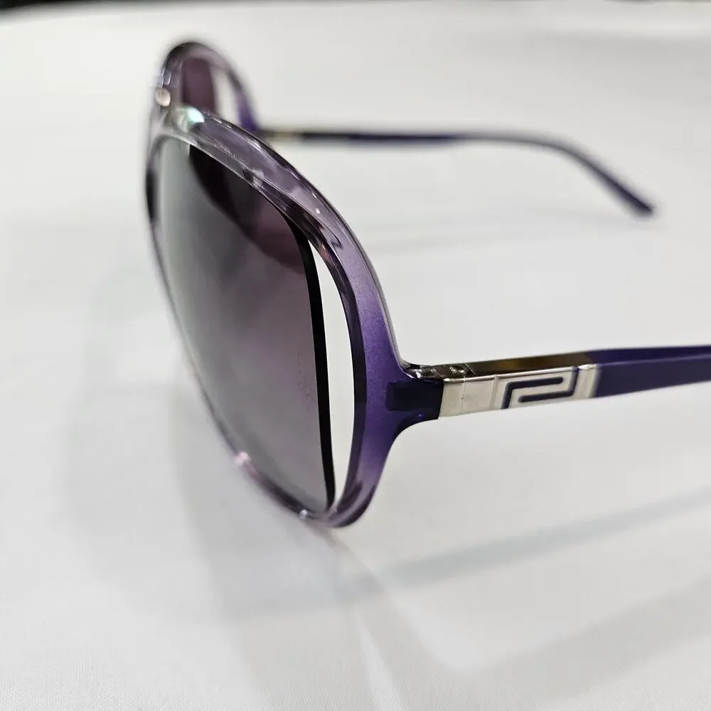 Versace VE4174 Purple Shield Sunglasses Oversized Italy Y2K